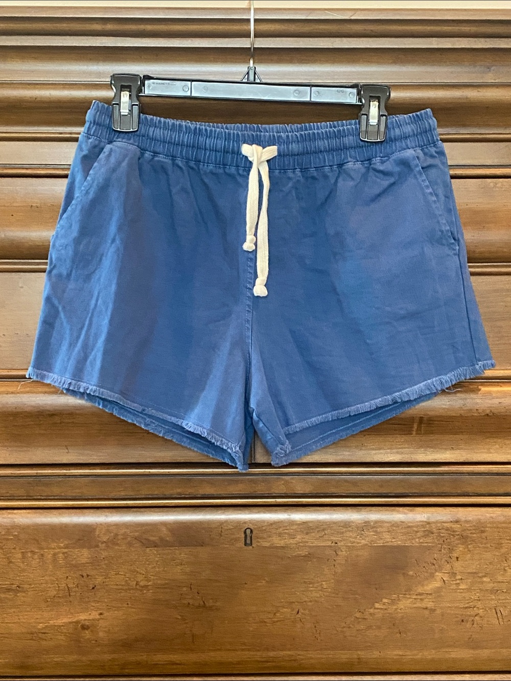 Double Zero Blue Drawstring Shorts Size Large New without tags